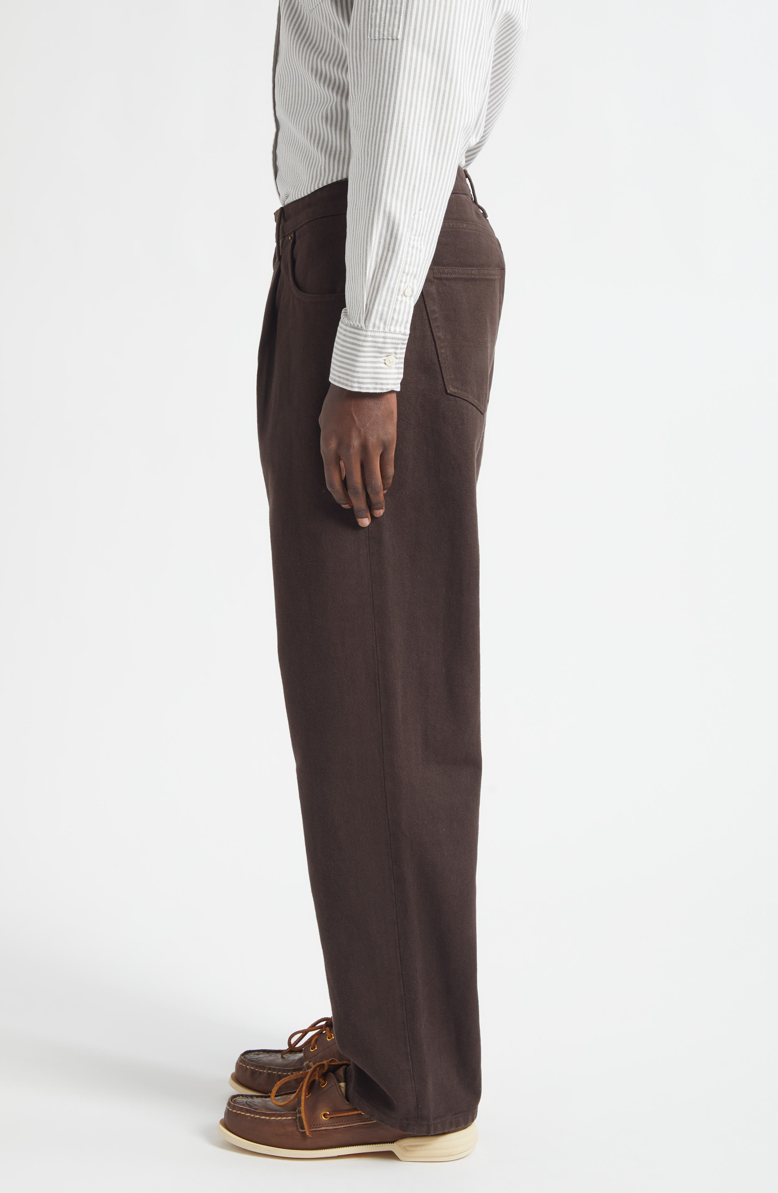 Brushed Back Pleated Organic Cotton Jeans (Men) | Nordstrom
