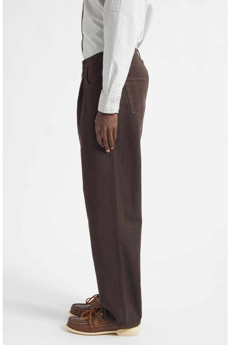 Brushed Back Pleated Organic Cotton Jeans (Men) | Nordstrom