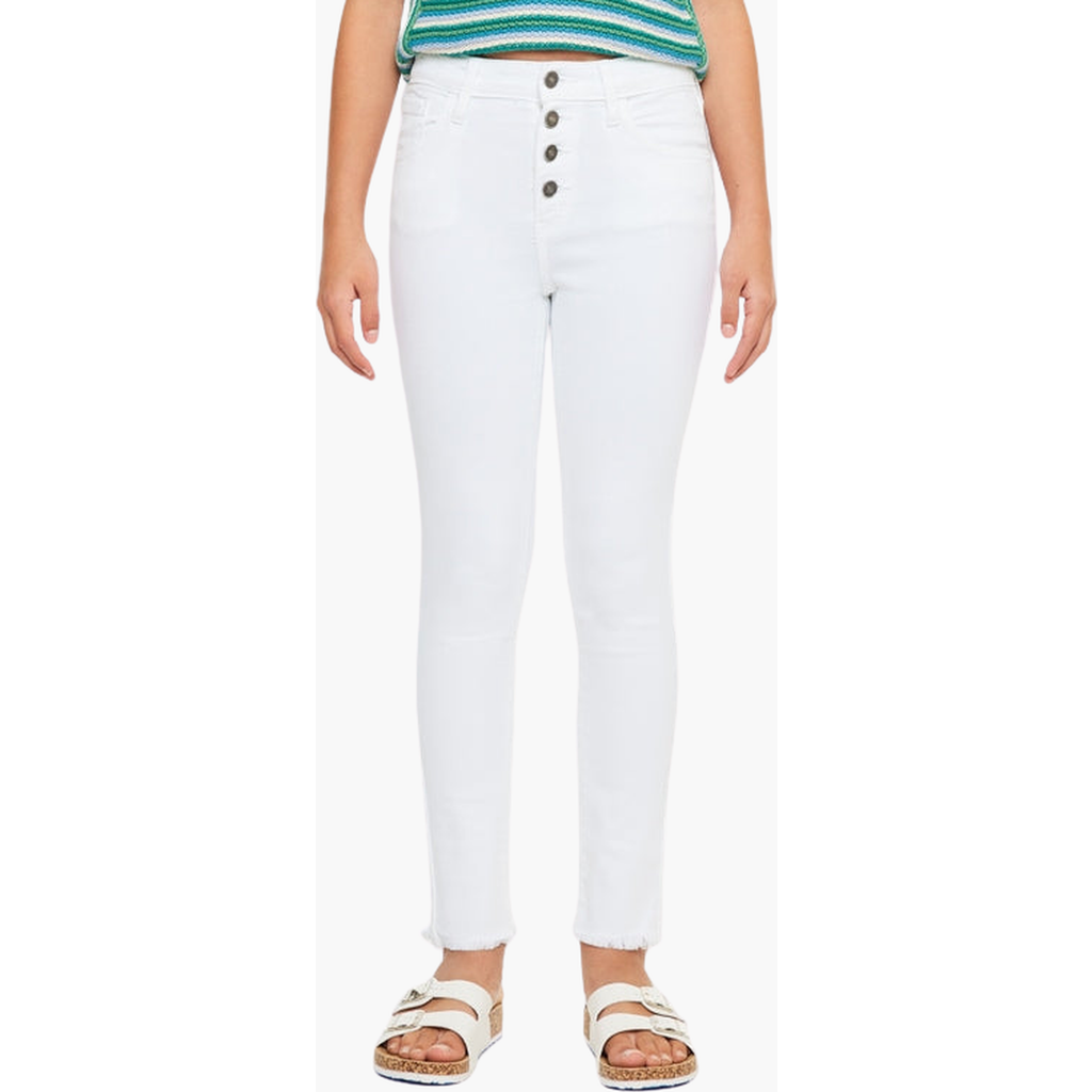 Kancan Jorja High Rise Ankle Skinny Jeans In White