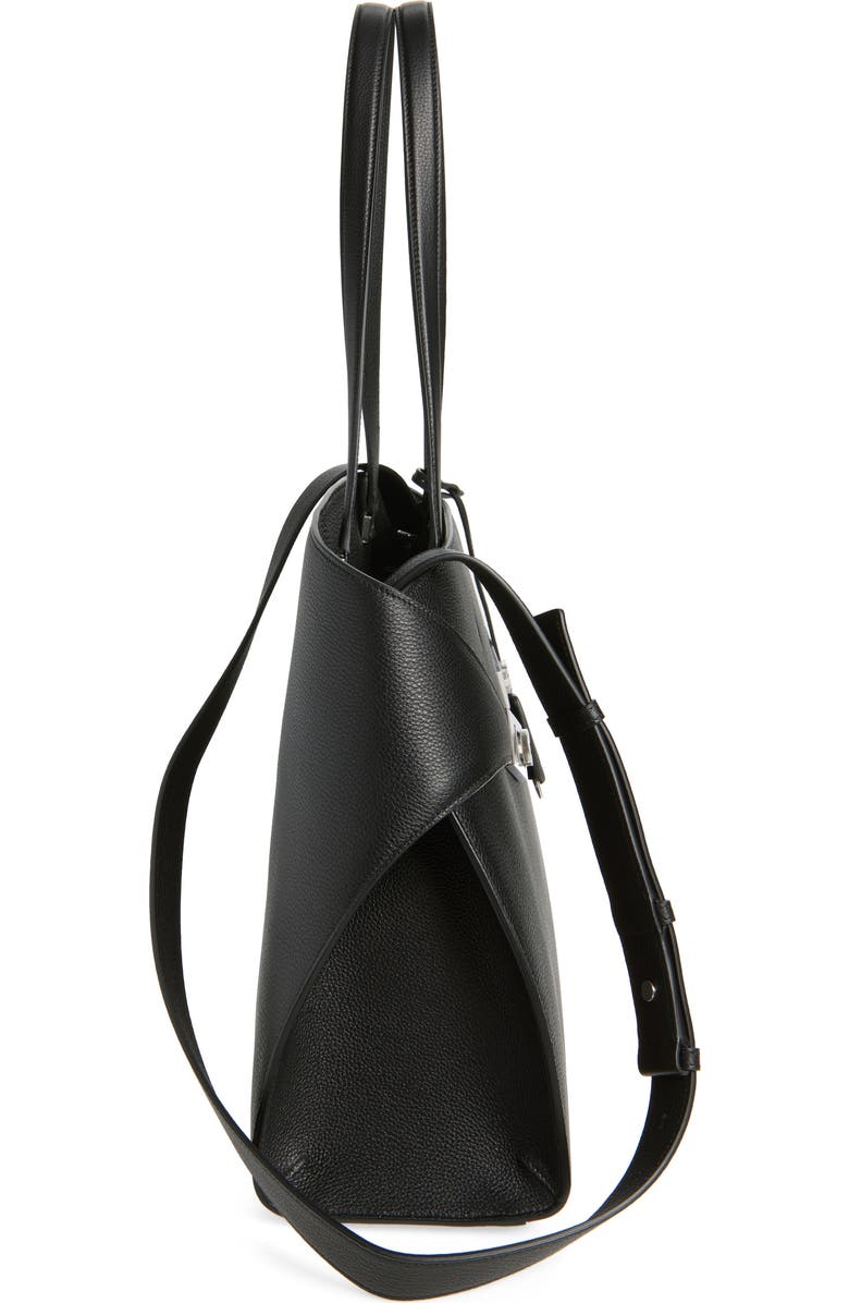 FERRAGAMO Hug Calfskin Leather Tote, Alternate, color, Nero Nero