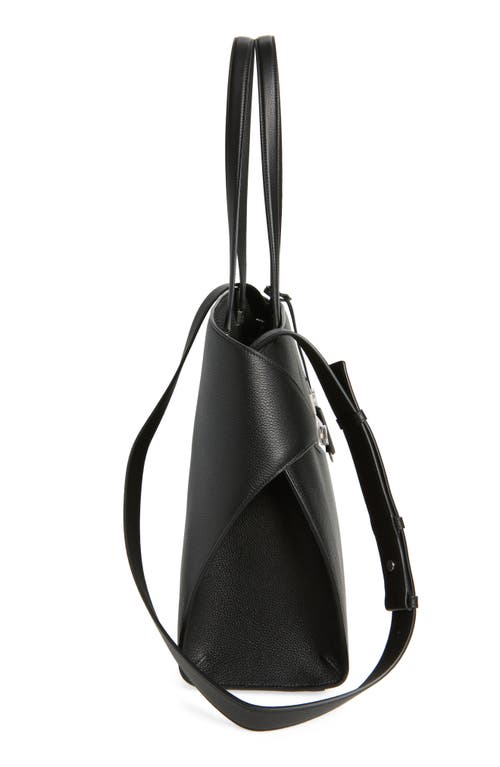 Ferragamo Hug Calfskin Leather Tote In Black