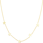 Spero London Star Sterling Silver Station Necklace