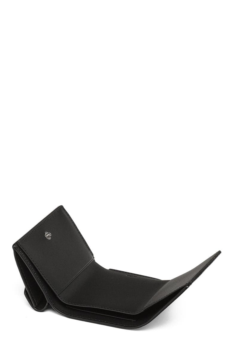 MCM Aren Trifold Wallet in Visetos, Alternate, color, Black