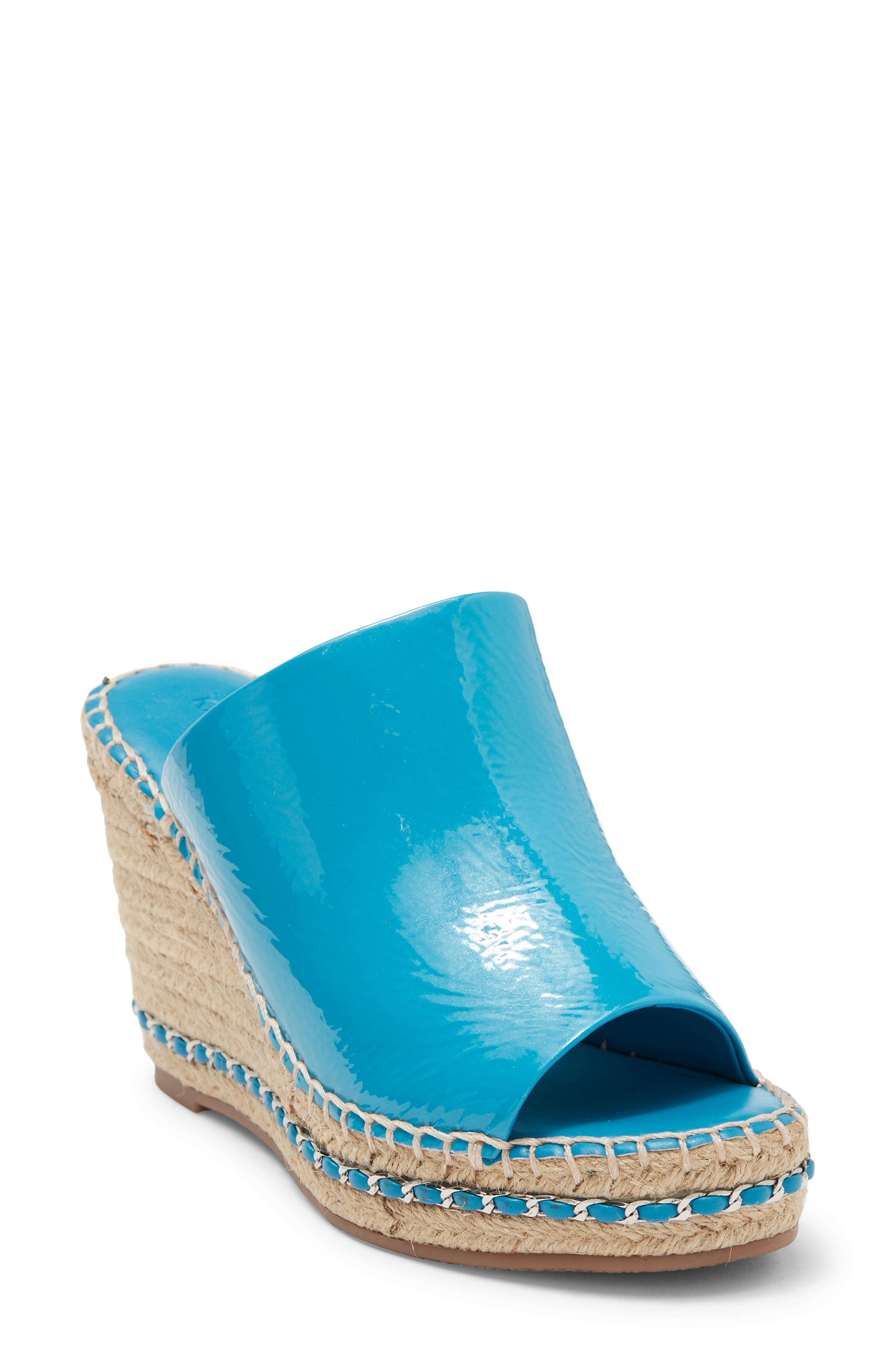 Azure Open Toe Wedge Espadrille Sandal, Main, color, DIVA BLU
