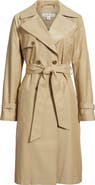 Via Spiga Double Breasted Water Repellent Trench Coat
