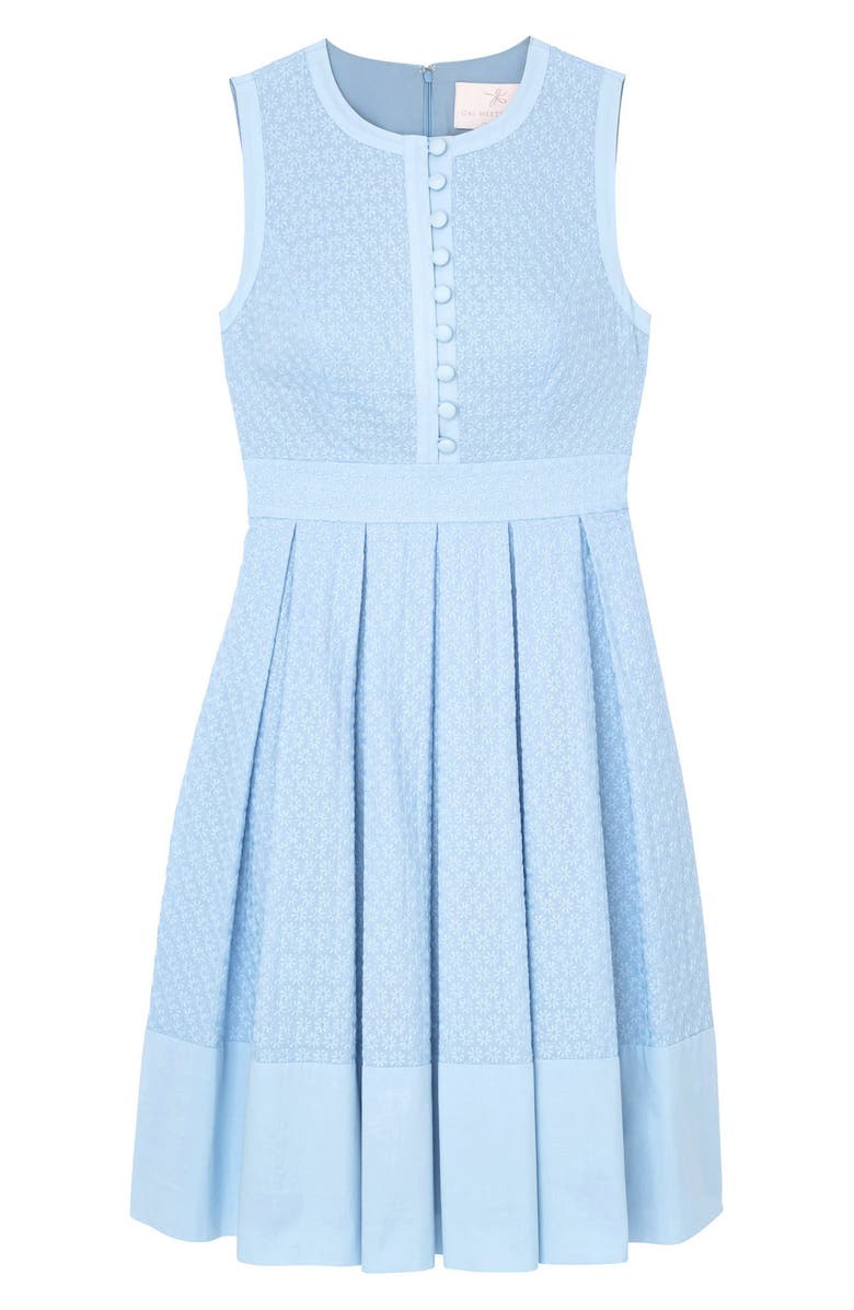 Gal Meets Glam Collection Ellen Fit & Flare Cotton Dress, Alternate, color, 