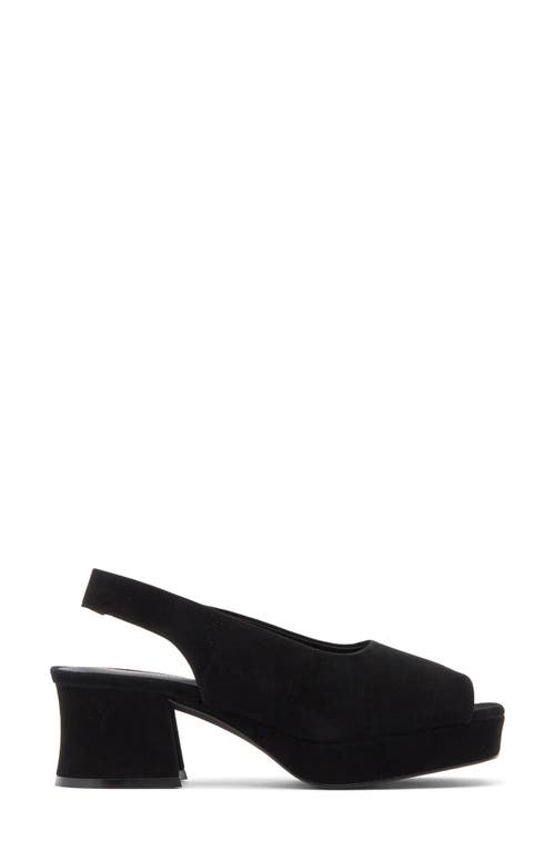 Jeffrey Campbell Extendo Slingback Platform Sandal In Black Suede
