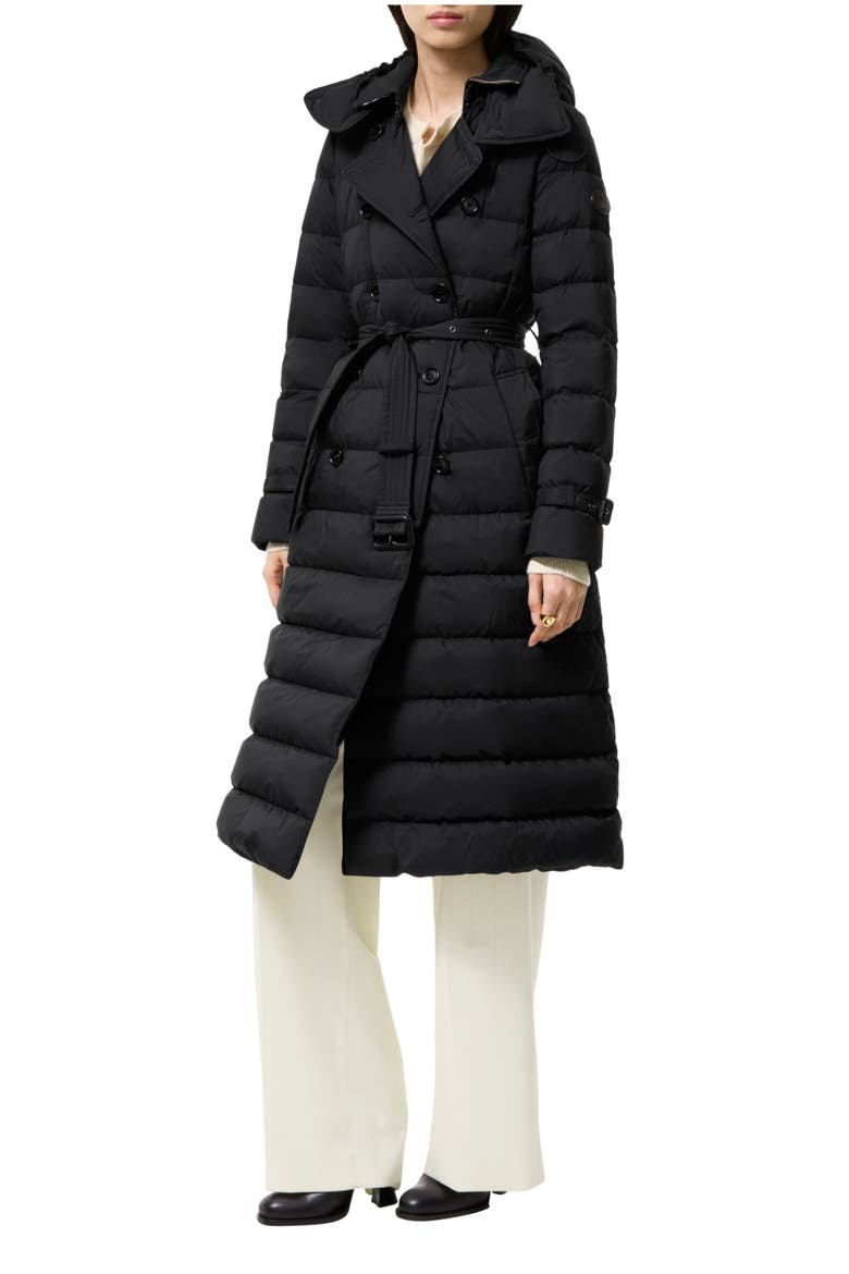 Long Nylon Audley Puffer Coat, Main, color, Black