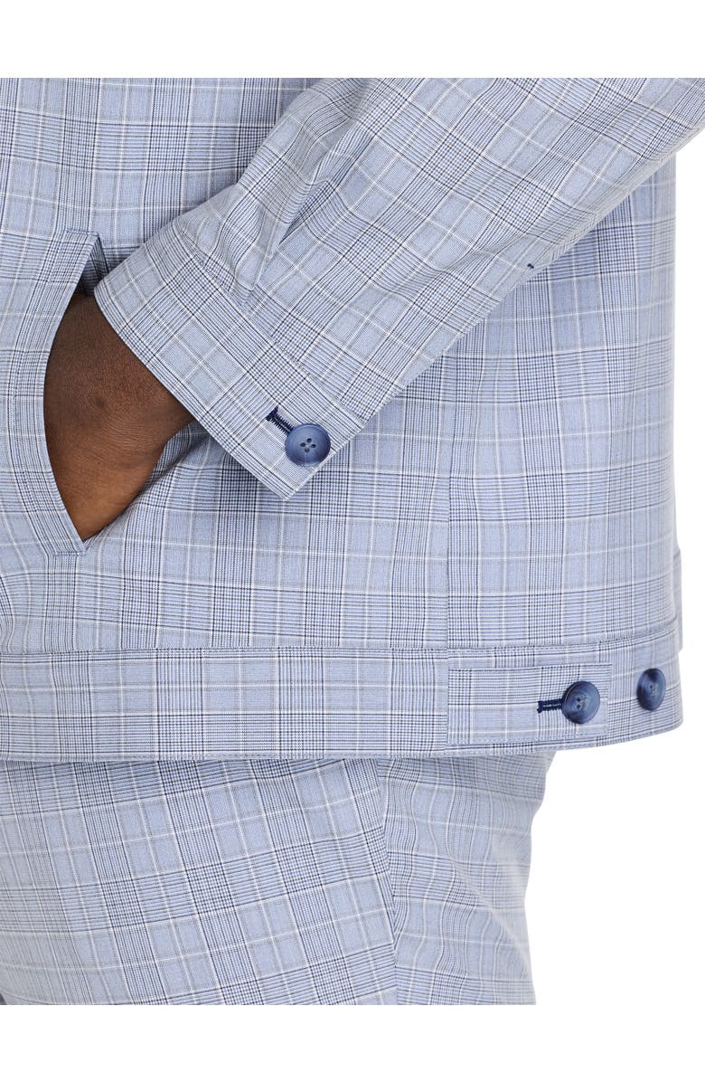 Synrgy by DXL Big & Tall Machine Washable Plaid Shirt-Style Suit Jacket, Alternate, color, Blue