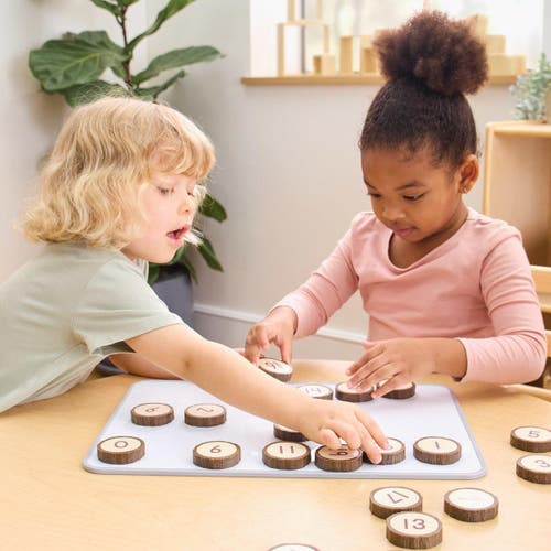 Kaplan Early Learning Company Magnetic Wood Cookie Counters In Brown