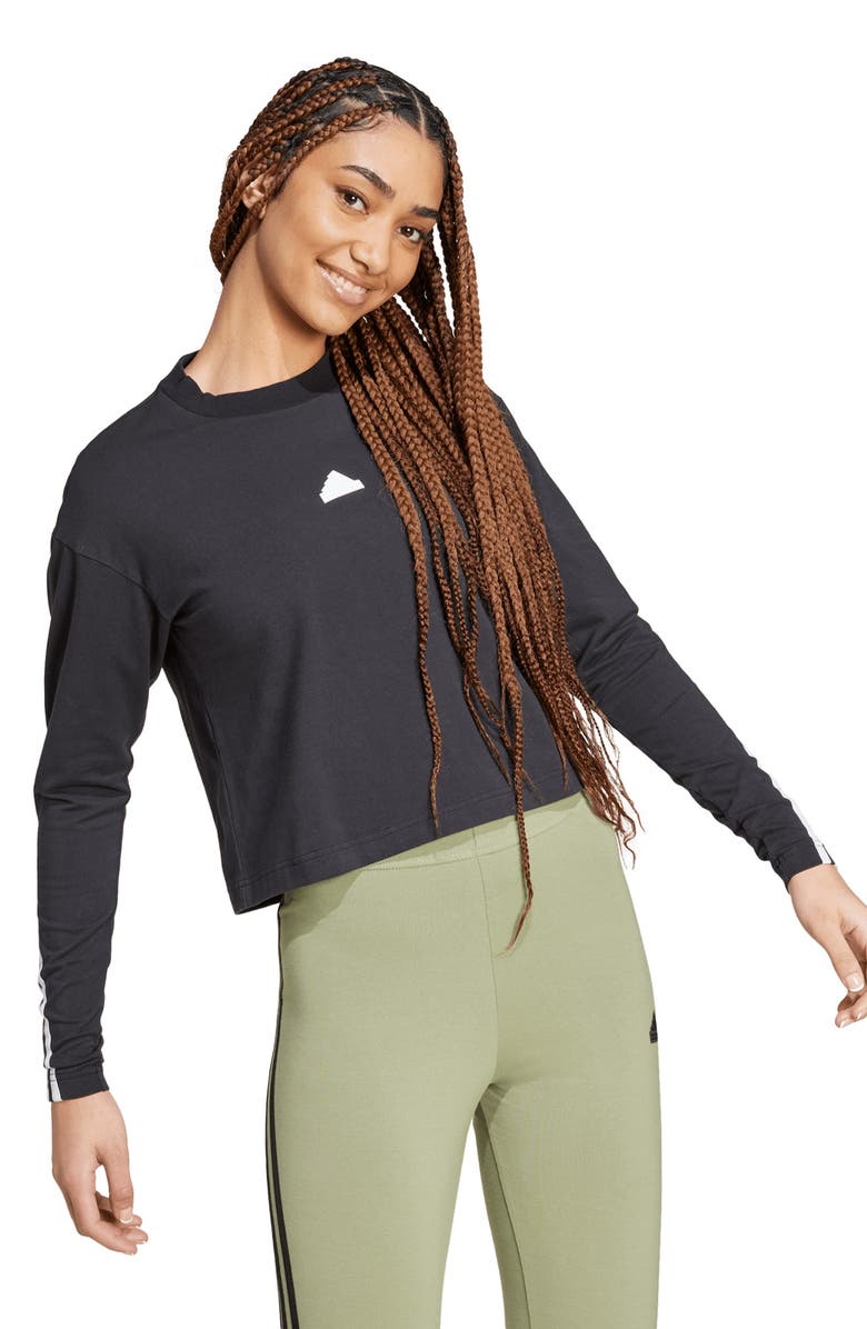 adidas Future Icons 3-Stripes Long Sleeve T-Shirt, Alternate, color,