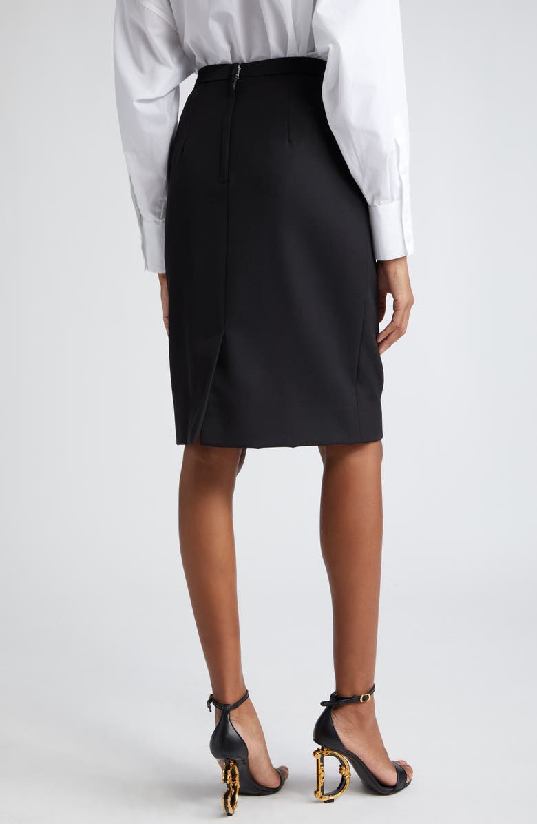 Dolce&Gabbana DG Logo Embellished Pencil Skirt, Alternate, color,