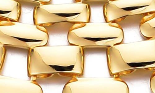 Adornia 14k Gold Plated Grid Chain Bracelet