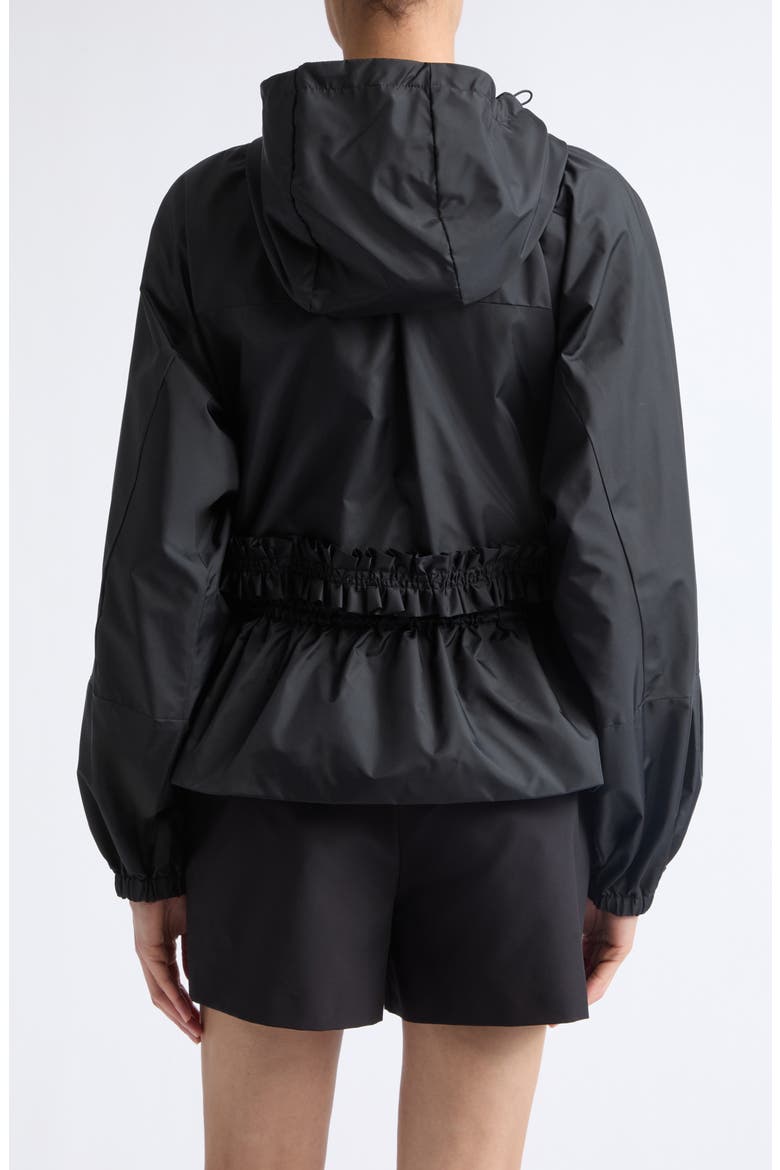 Imaginaire Short Nylon Canvas Parka, Alternate, color, BLACK