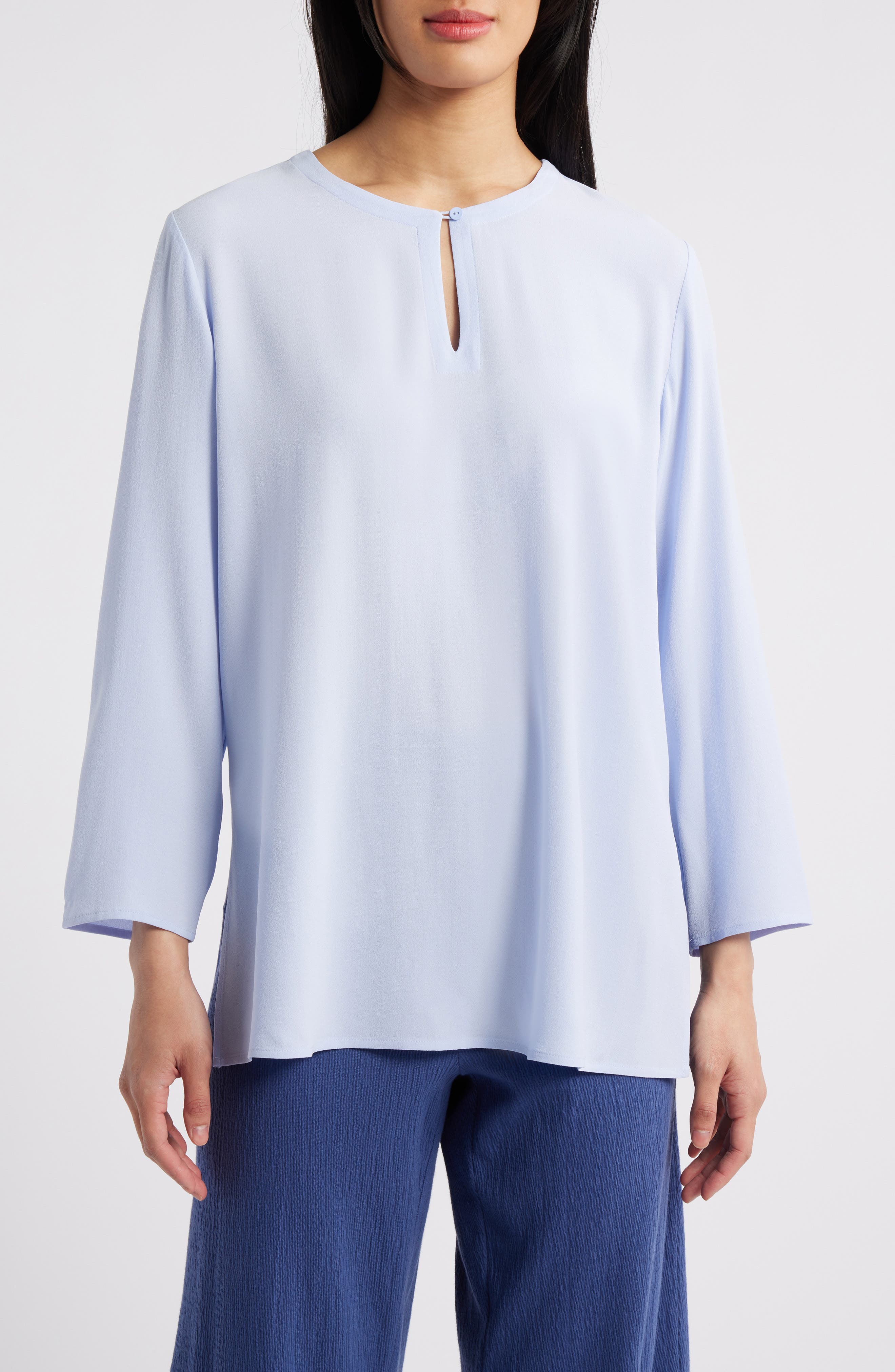 Eileen Fisher Bracelet Sleeve Silk Tunic