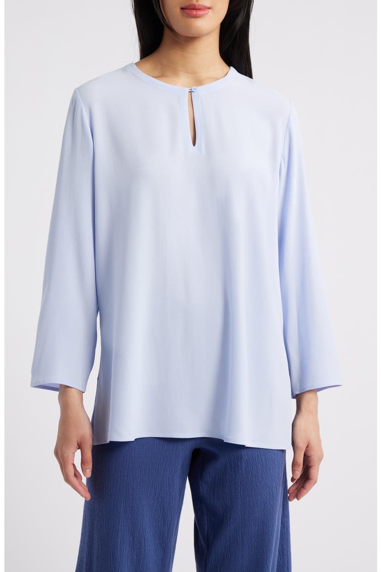 Bracelet Sleeve Silk Tunic, Main, color, BELLFLOWER