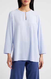 Eileen Fisher Bracelet Sleeve Silk Tunic
