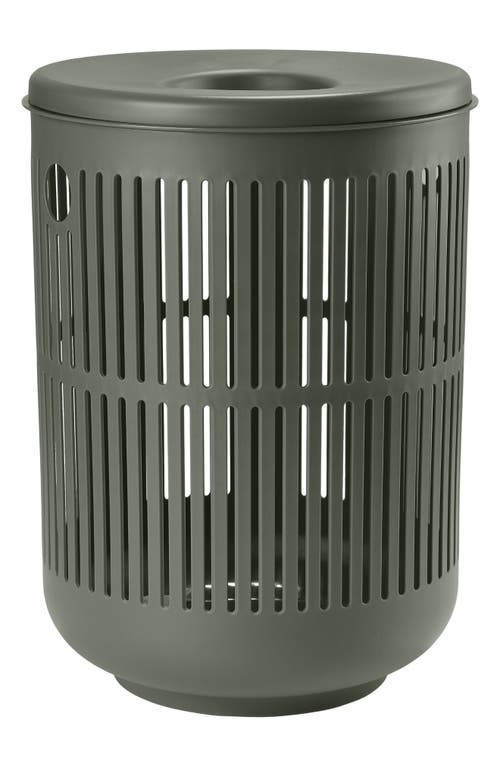 Zone Denmark Ume Laundry Basket with Lid in Olive Green 
