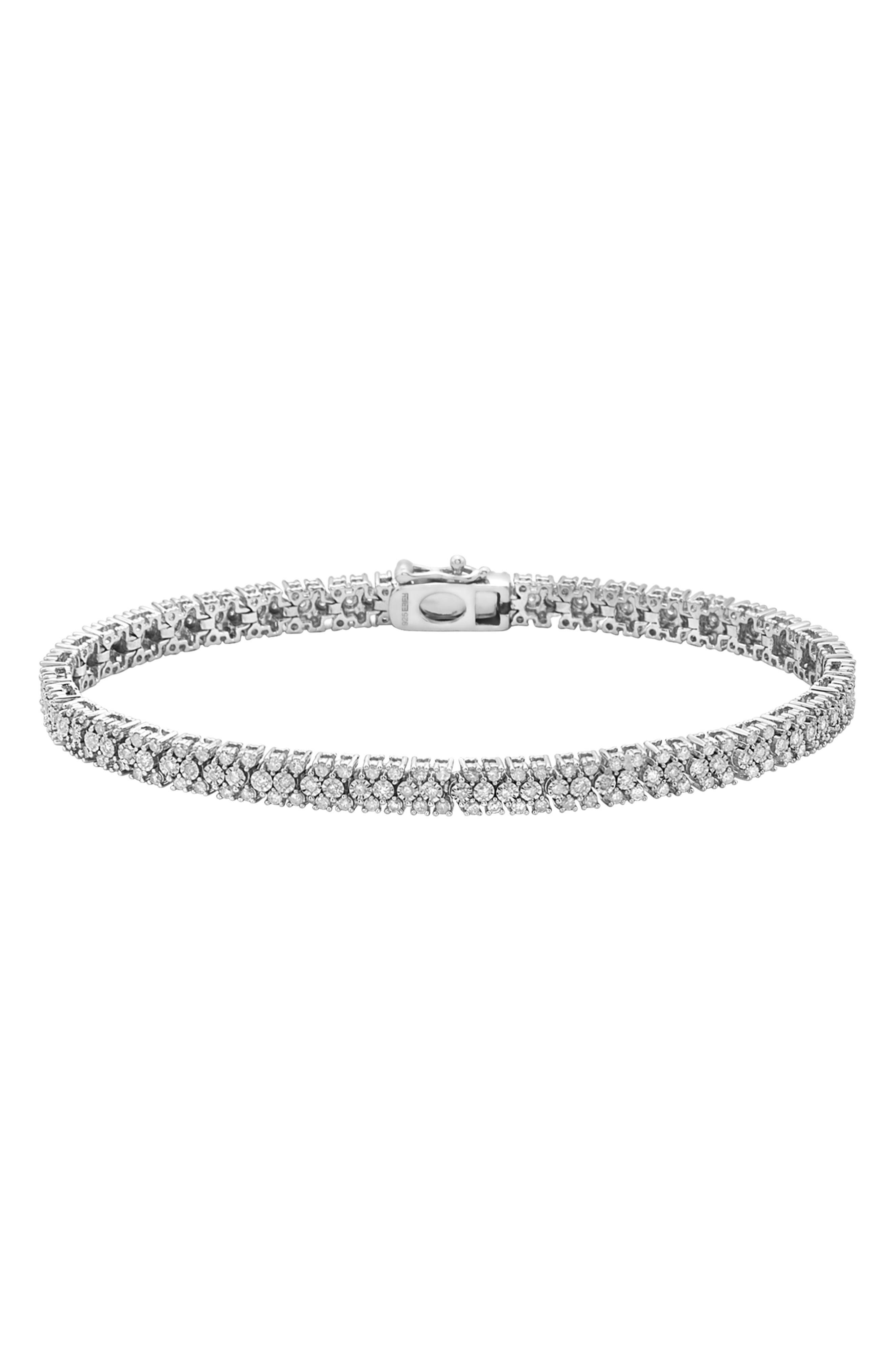 EFFY Sterling Silver Diamond Tennis Bracelet