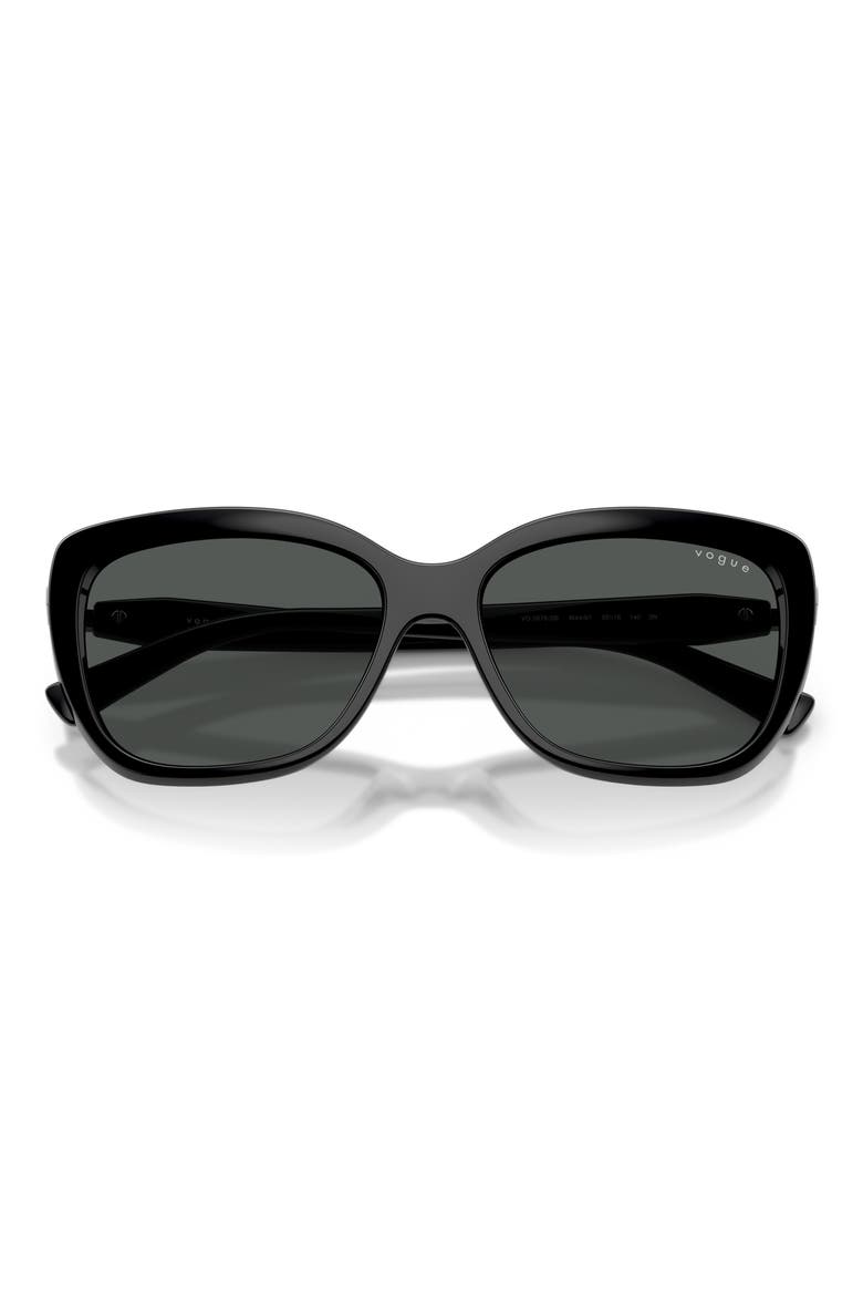 VO5678SB 55mm Butterfly Sunglasses, Alternate, color, BLACK / DARK GREY