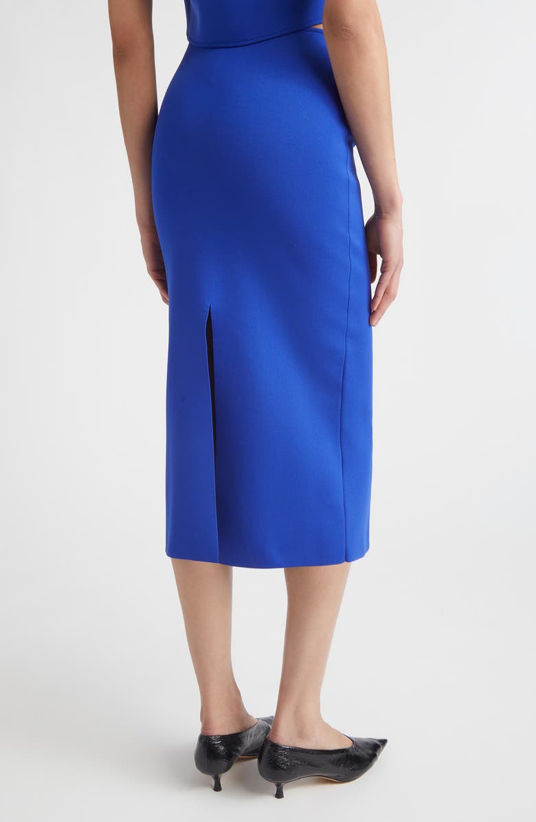 Jil Sander Technical Midi Sweater Skirt, Alternate, color, Bluebell