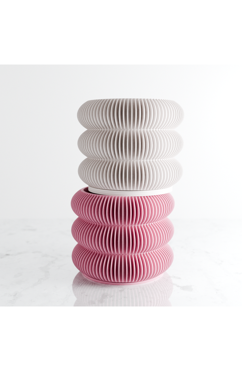 Modernized Pottery Triple Bubbles Planter, Main, color, Off White - 6"