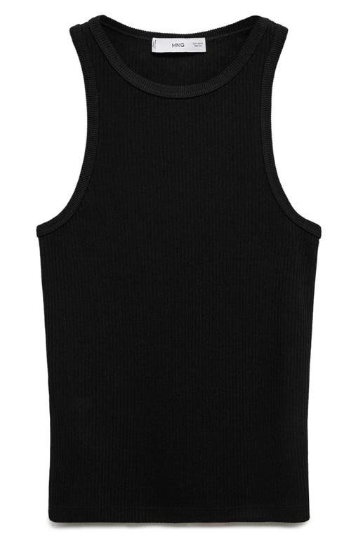 Mango Cotton Midi-dress With Knot Detail Black In Black