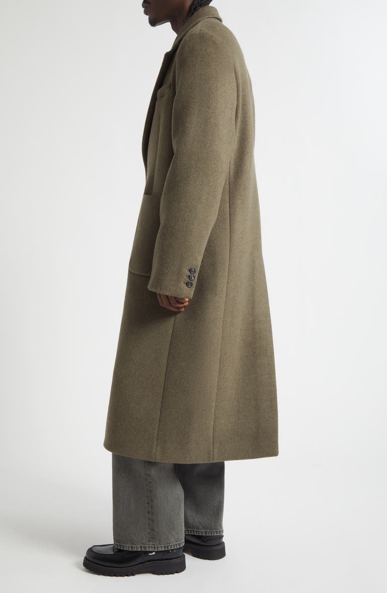 OUR LEGACY Robe Wool Blend Overcoat, Alternate, color, Distruptive Moss Kilo Melton