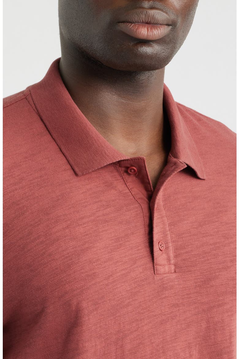 Cotton Slub Jersey Polo, Alternate, color, RED ROCK