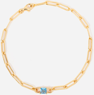 Little Sky Stone Birthstone Paperclip Chain Bracelet