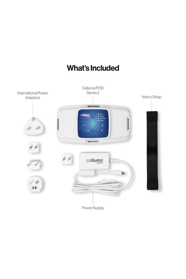 POD Hand-Held 4-Mode Light Therapy, Alternate, color, White with Blue Trim