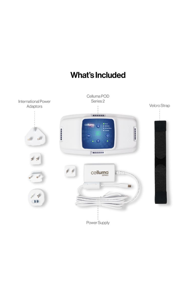 Celluma POD Hand-Held 4-Mode Light Therapy, Alternate, color, White With Blue Trim