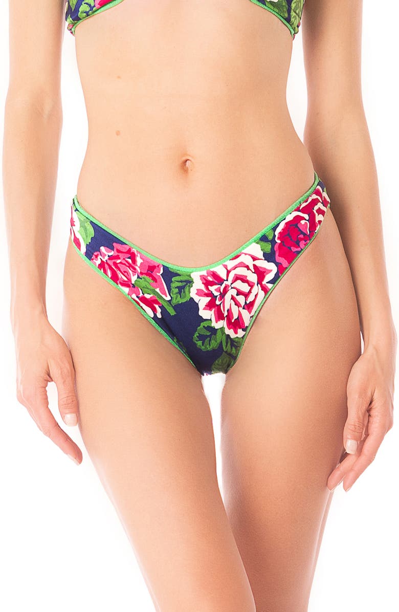 Maaji Parakeet Green Splendour Reversible Bikini Bottoms, Alternate, color,