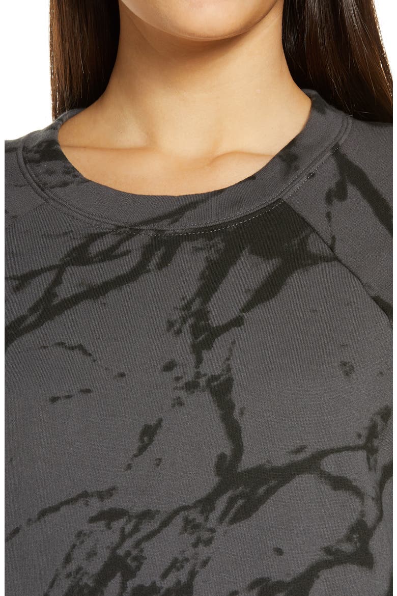 Jamie Ink Print Crewneck Sweatshirt, Alternate, color, GREY FORGED BLURRED INK PRINT