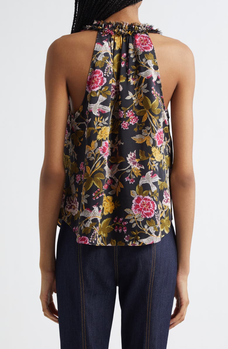 Cinq à Sept Hannah Jessie Floral Sleeveless Silk Top, Alternate, color, Black Multi