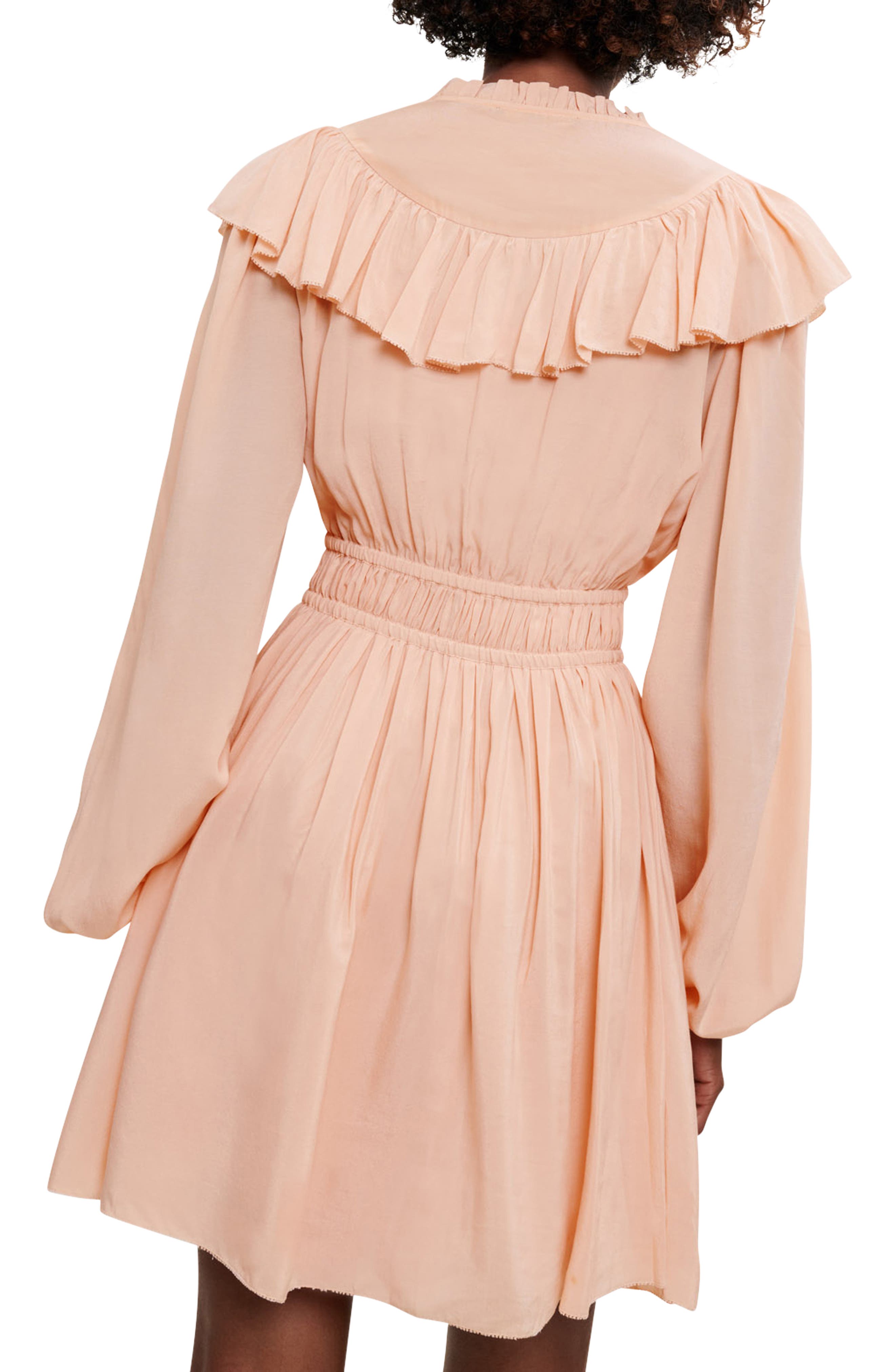 Riava Long Sleeve Ruffle Bib Dress - image 2