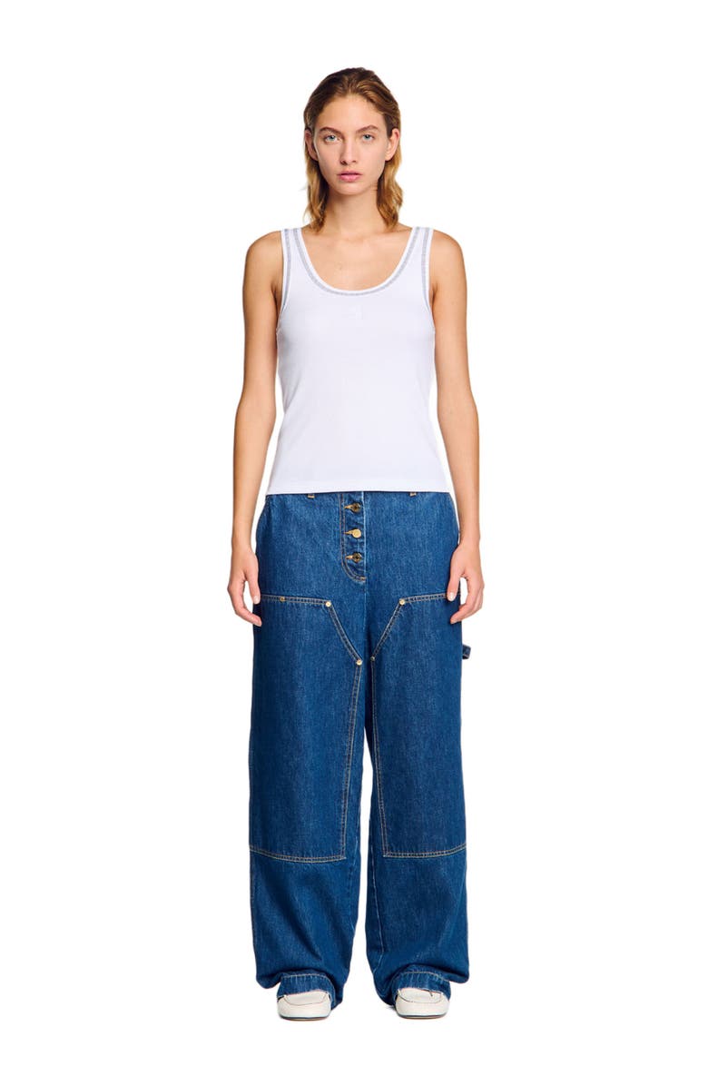 SANDRO Ribbed vest top, Alternate, color,