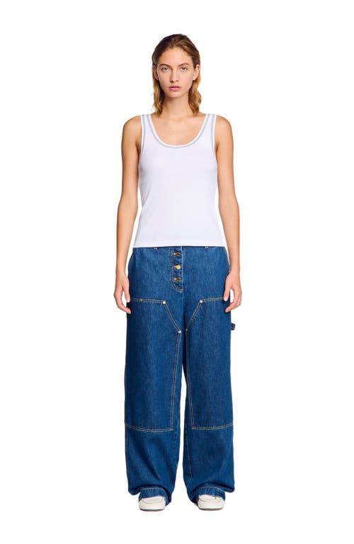 Sandro Ribbed Vest Top