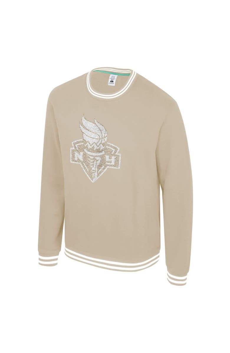 Stadium Essentials Unisex Stadium Essentials Tan New York Liberty Club Level Chenille Pullover Sweatshirt, Alternate, color, Tan