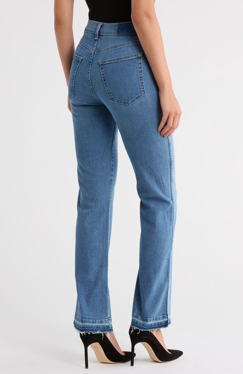 ÉTICA Willow High Waist Release Hem Ankle Slim Bootcut Jeans, Alternate, color, Coba