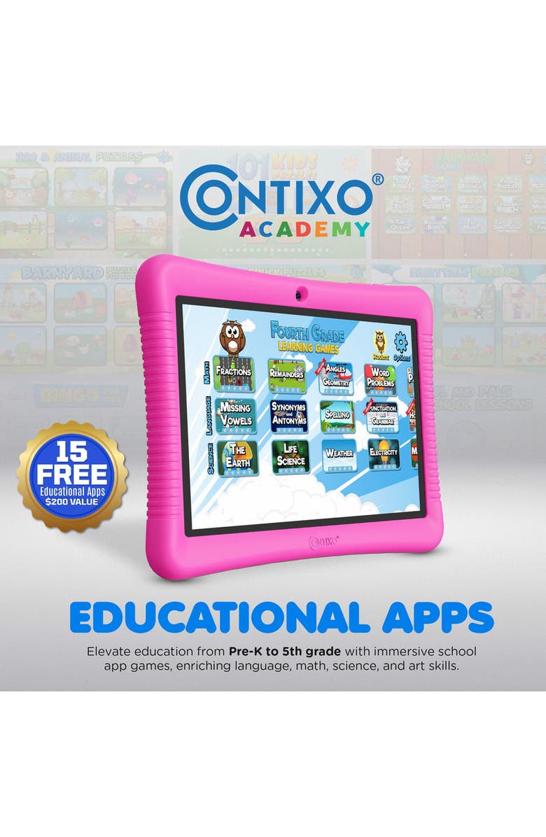 CONTIXO 10" Android Kids Tablet Featuring Disney E-Books, Alternate, color, Green