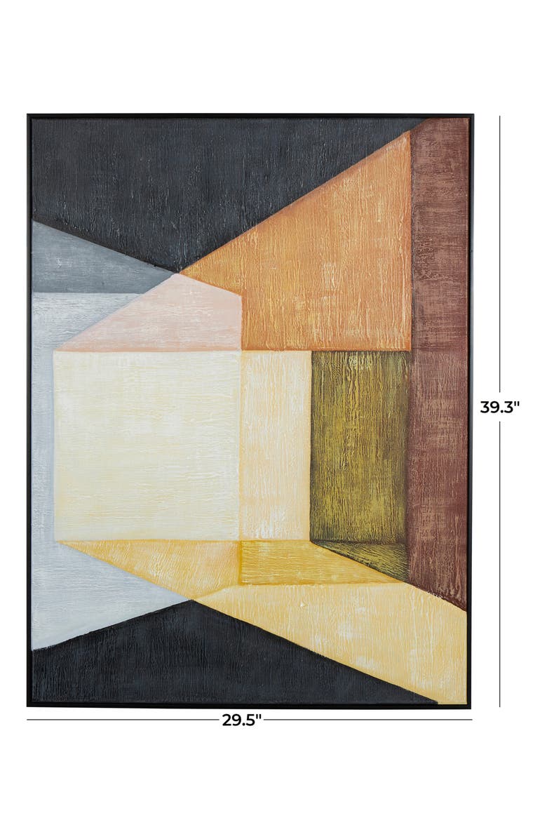 GINGER BIRCH STUDIO Blue Abstract Canvas Framed Wall Art, Alternate, color, Blue