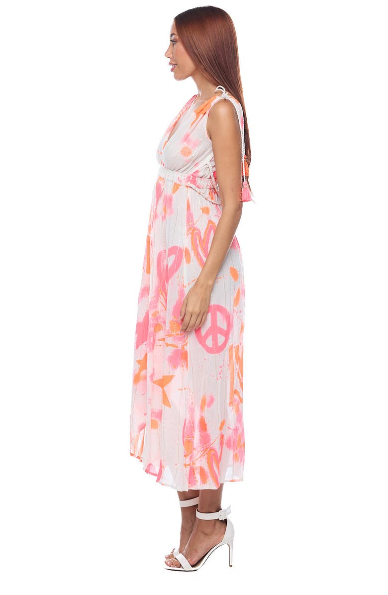 RANEES Love Plunge Maxi Sundress, Alternate, color, Pink