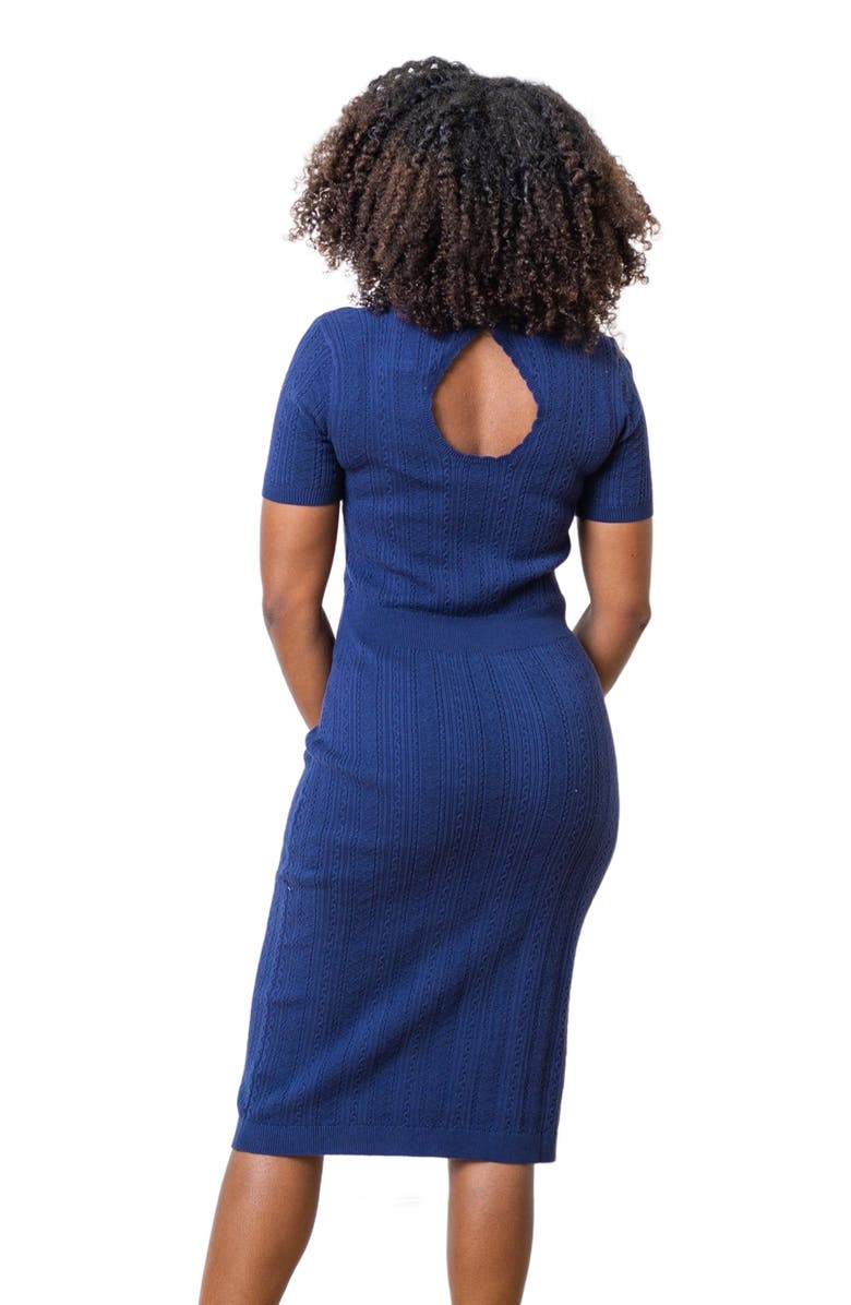 Hope & Henry Women's Fitted Cable Sweater Dress, Alternate, color,