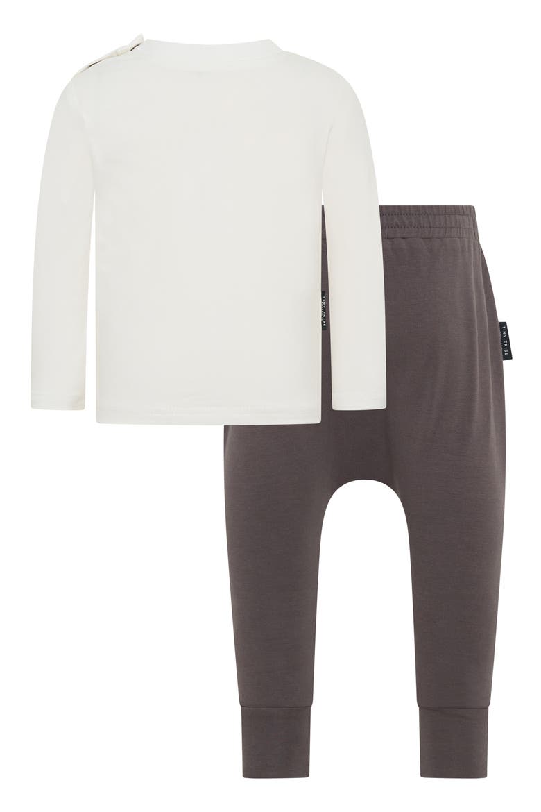Dino Long Sleeve Cotton Graphic T-Shirt & Leggings Set, Alternate, color, WHITE MULTI