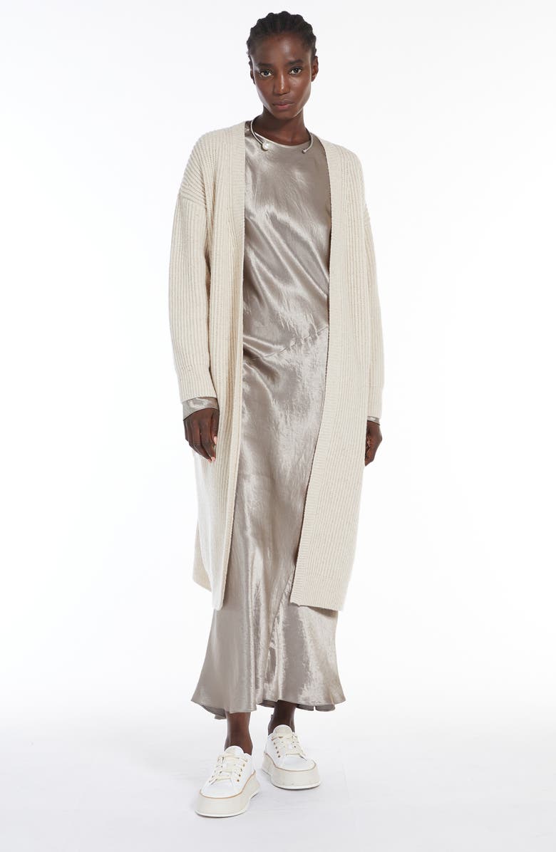 Max Mara Leisure Emblema Wool Blend Longline Belted Duster Cardigan, Alternate, color, 