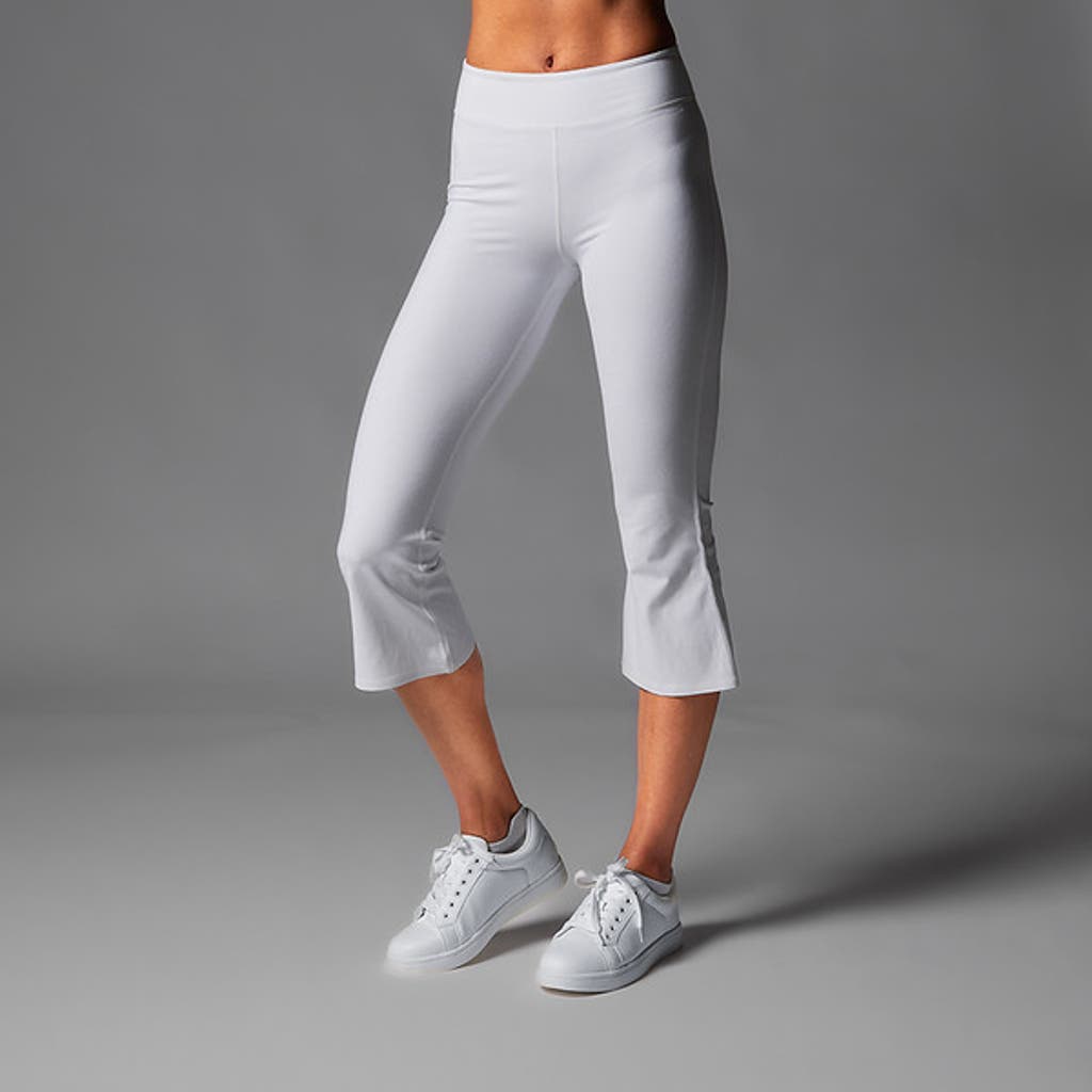 Tavi High Waisted Crop Flare Legging In Gray
