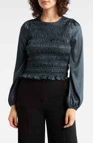 Elodie Smocked Ruffled Top