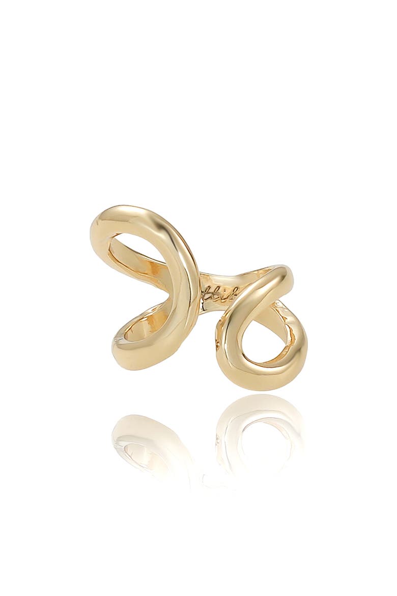 Abstract Open Band Ring, Main, color, GOLD