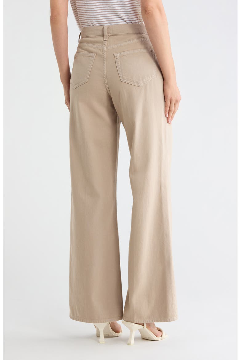Alicent High Waist Wide Leg Jeans, Alternate, color, PALE KHAKI